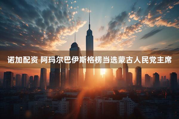 诺加配资 阿玛尔巴伊斯格楞当选蒙古人民党主席